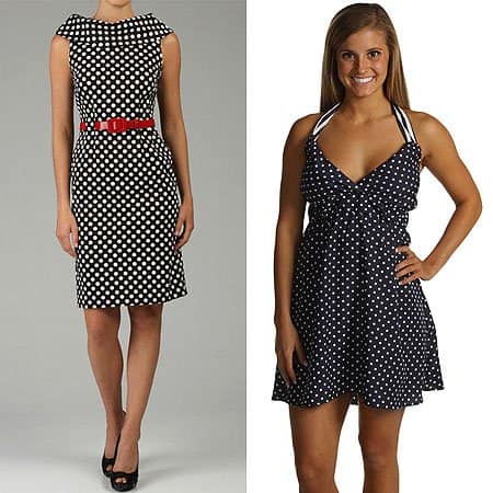 Women's polka-dotted dresses