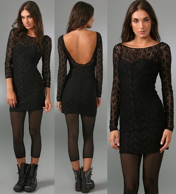 BARLOW Lace Ponte Dress