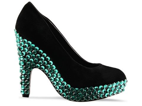 Haus of Price Solid Goddess Heel in Green