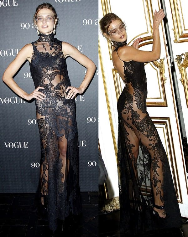 Natalia Vodianova attends Paris Fashion Week - Vogue 90th Anniversary Party held at Hotel Pozzo di Borgo in Paris