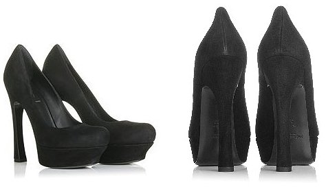 The Yves Saint Laurent "Palais 105" pumps are available in other variations, including sans-fringe and tweed