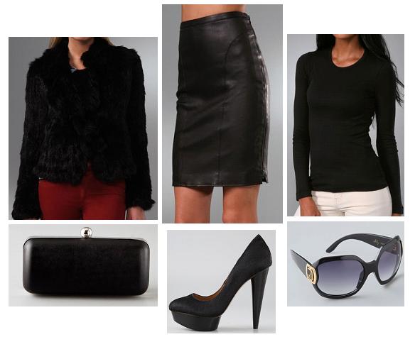Leather outfit inspired by Kate Moss