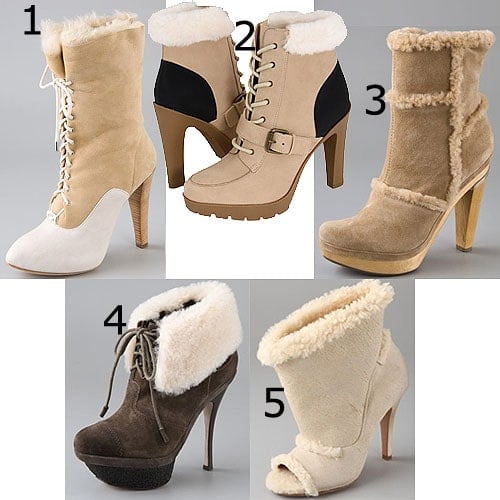 Sheepskin boot-inspired shearling boots and booties
