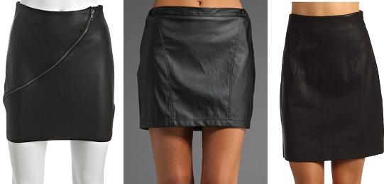 Leather skirts