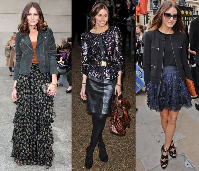 Olivia Palermo wearing skirts at London Fashion Week Spring/Summer 2011