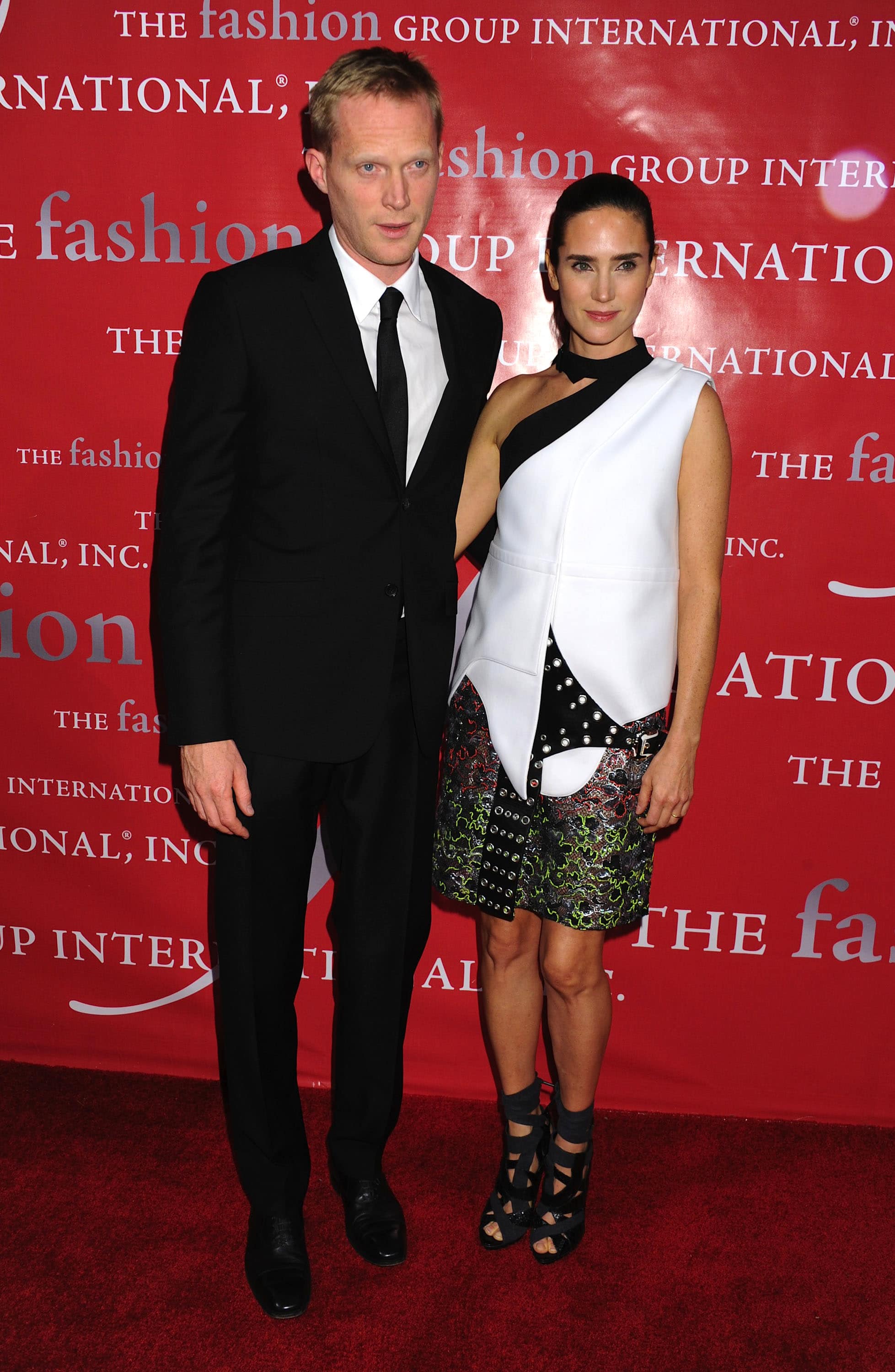 Joined by her husband Paul Bettany, Jennifer Connelly later decided to take off the white asymmetrical top