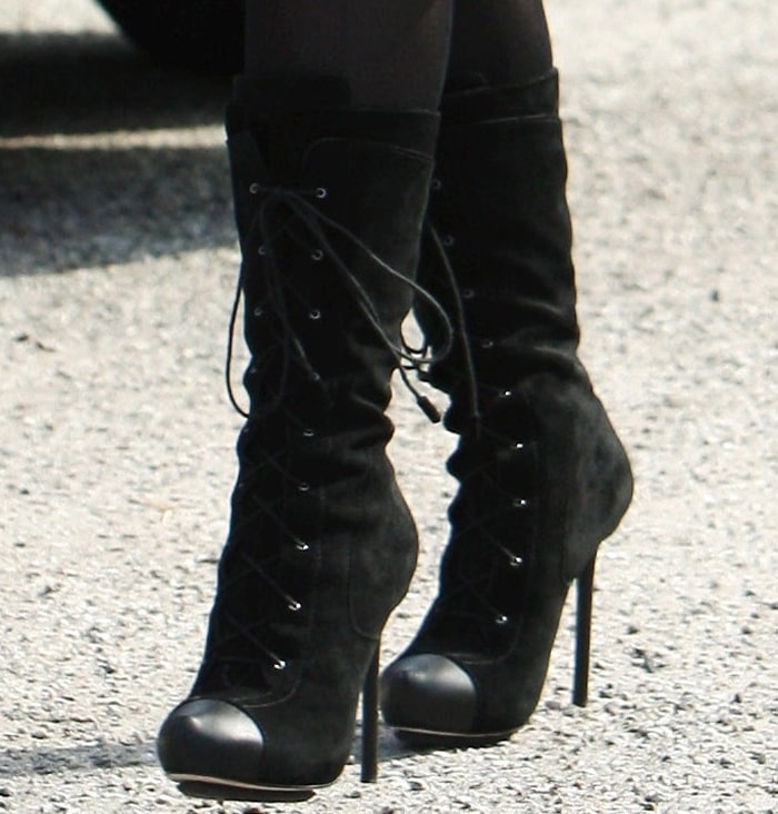 Gwen's 'Prudence' lace-up boots from L.A.M.B.