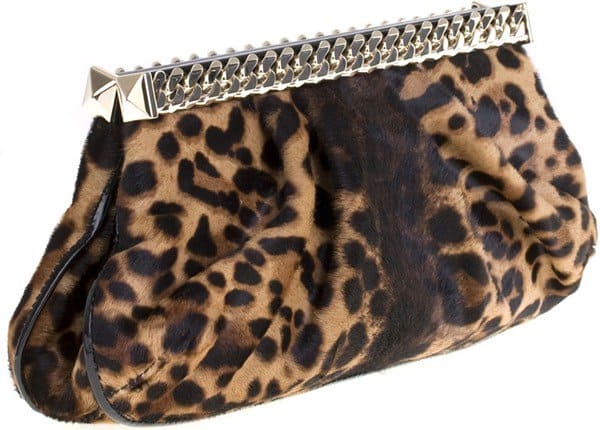 Christian Louboutin 'Kathena' Leopard Print Clutch