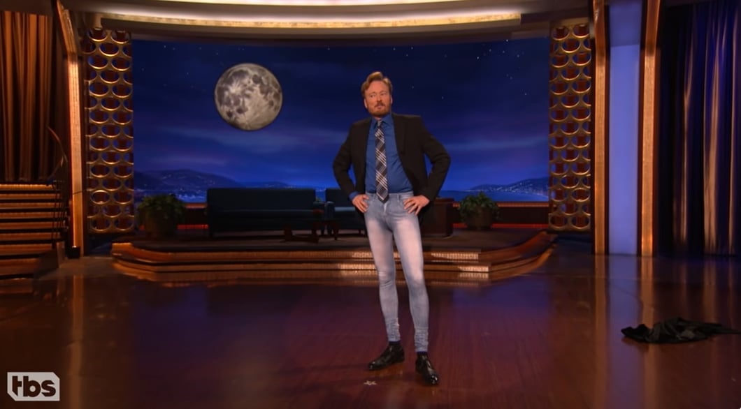 Fashion Meets Comedy: Conan O'Brien Boldly Sports Skin-Tight Jeggings, Making a Uniquely Comical Style Statement!