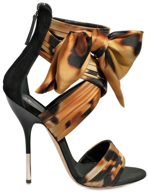 Giuseppe Zanotti Silk Satin Bow Sandals