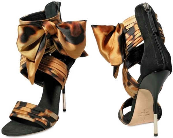 Giuseppe Zanotti Silk Satin Bow Sandals