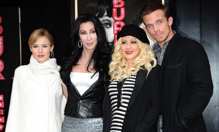 Kristen Bell, Cher, Christina Aguilera and Cam Gigandet