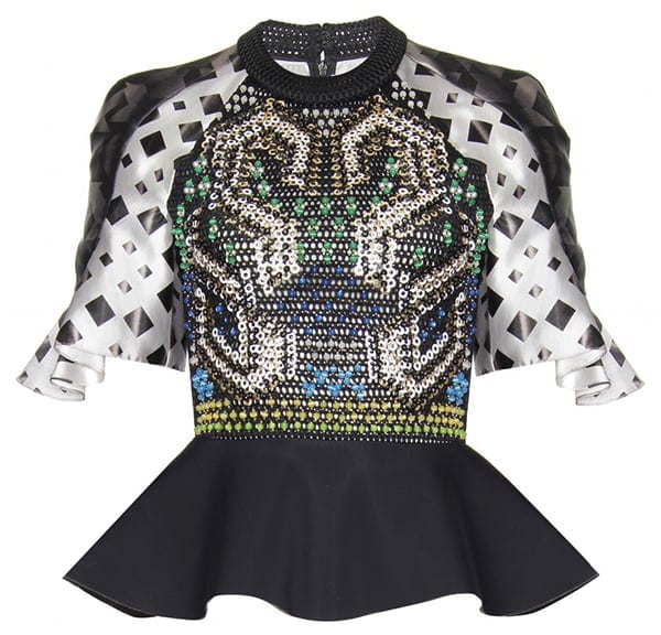 Peter Pilotto Carolina Embellished Print Top