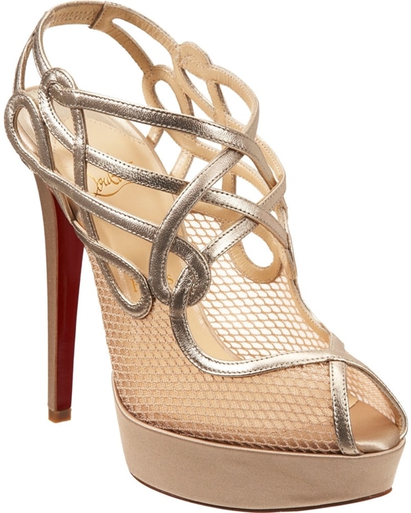 Christian Louboutin 'Brandaplato' Fishnet Booties