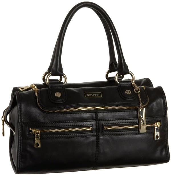 DKNY Nappa Satchel With Zipper Detail