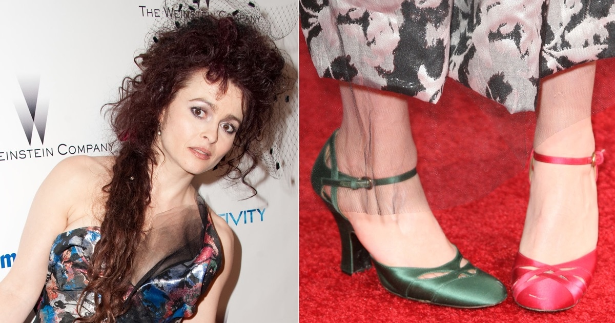 Helena Bonham Carter Wears Mismatched Shoes At Golden Globe Awards