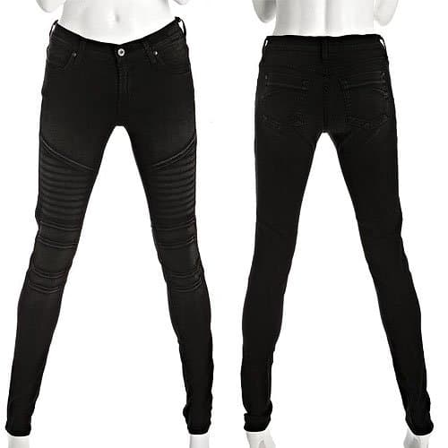 Sleek and Chic: The James Jeans Moto Skinny in Black Out - A Celebrity Favorite
