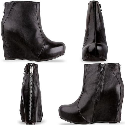 Jeffrey Campbell Pixie Boots in Black Leather