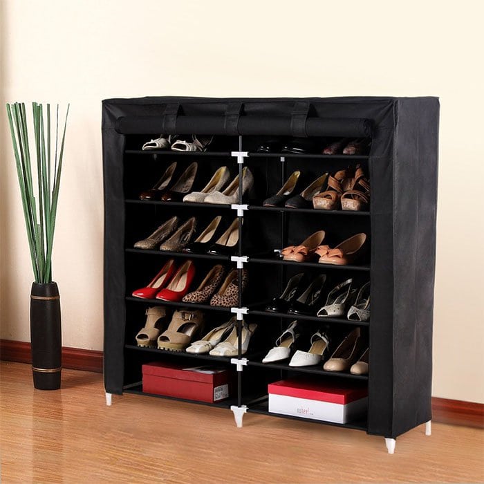 Songmics 7-Tier Portable Shoe Rack Closet with Fabric Cover