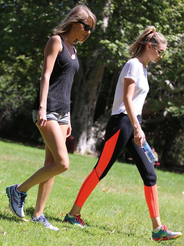 Taylor Swift and Gigi Hadid hiking together in Franklin Canyon Park