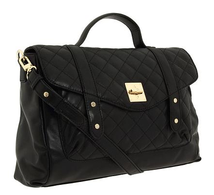 DKNY Quilted Leather Satchel With Turnlock