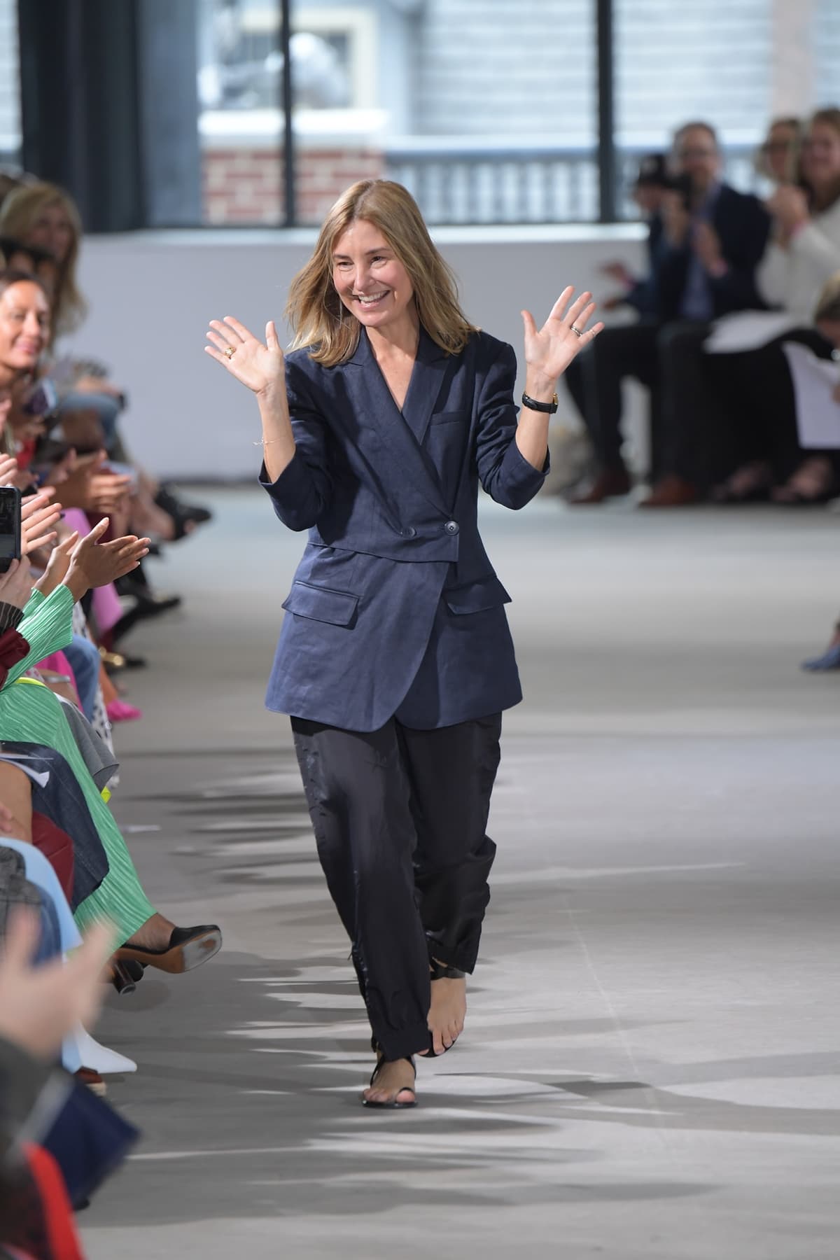 Amy Smilovic walks the runway at the finale of Tibi Spring 2018 fashion show during New York Fashion Week