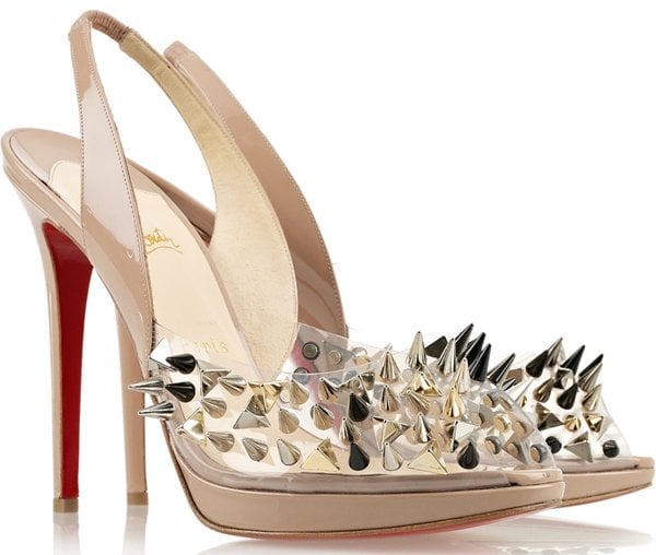 Christian Louboutin Pik Pik Pik 120 Studded Slingbacks