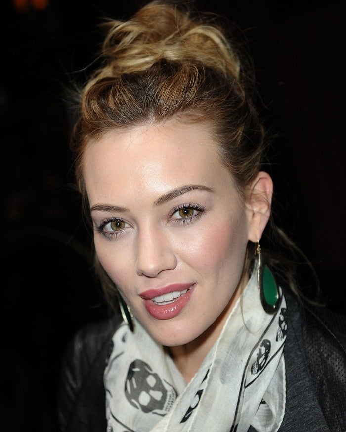 Hilary Duff attends both a dinner and a signing of her book, "Elixir," held at Hotel Costes