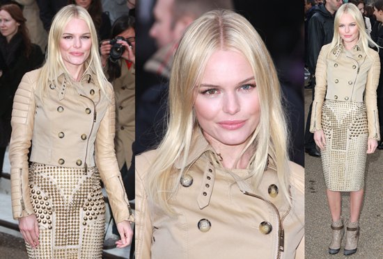 Kate Bosworth attends the Burberry Prorsum Show at London Fashion Week Autumn/Winter 2011
