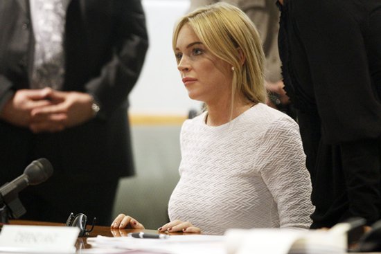 Lindsay Lohan wore a Kimberly Ovitz dress to her court appearance