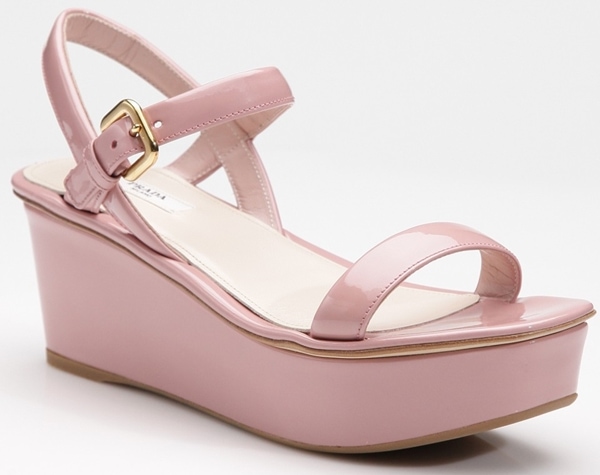 Prada Patent Leather Platform Sandals