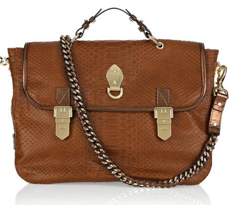 Mulberry Oversized Tillie Snake-Effect Leather Bag in Brown
