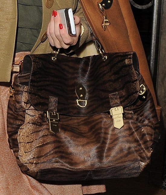 Olivia's Mulberry animal print Tillie tote