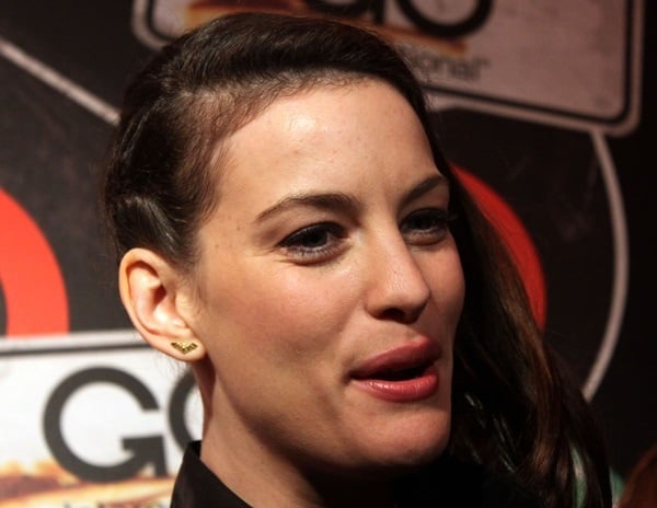 Liv Tyler shows off her side-braided hairstyle