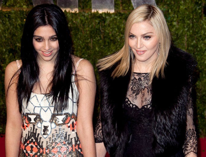 Madonna and her daughter, Lourdes Leon, arrive in style at the Vanity Fair Oscars Party