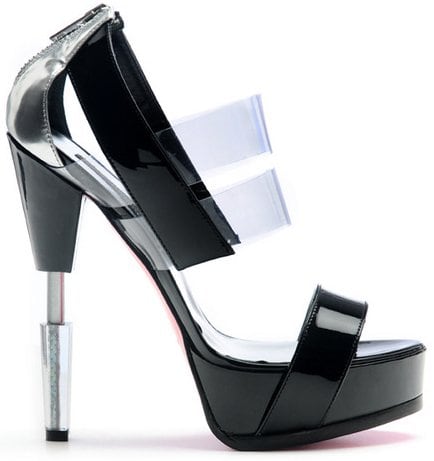 Black Ruthie Davis 'Robot' sandals with thick, criss-cross leather straps