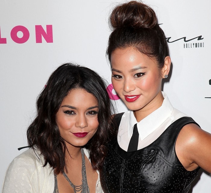Vanessa Hudgens and Jamie Chung attend the Nylon Magazine 12th Anniversary Issue Party