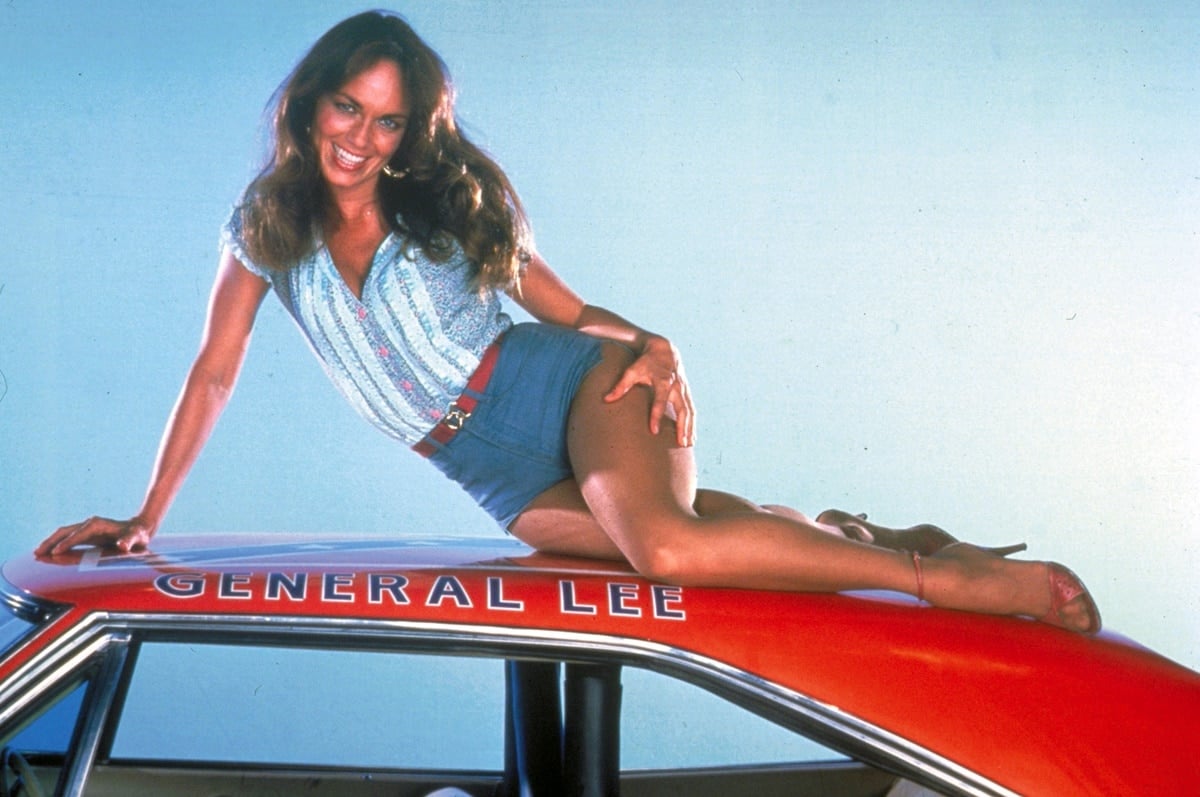 American actress Catherine Bach became known for her provocatively high-cut jean short shorts playing Daisy Duke in the television series The Dukes of Hazzard