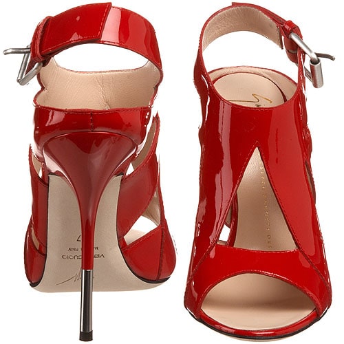 Red Patent Giuseppe Zanotti sandals