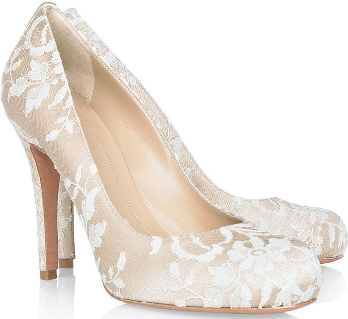 Alexander McQueen Lace Satin Pumps