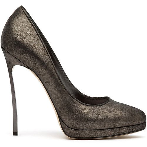 Penelope Cruz in Casadei Fall 2011 Metal Heel Satin Pumps