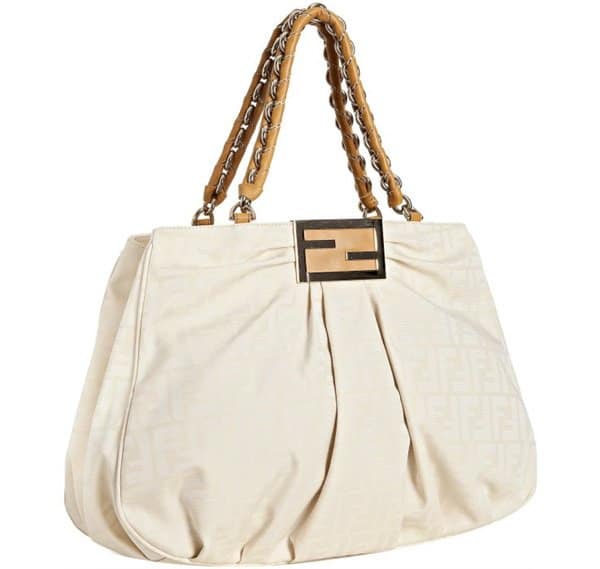 Fendi New Forever Chain Bag in Beige