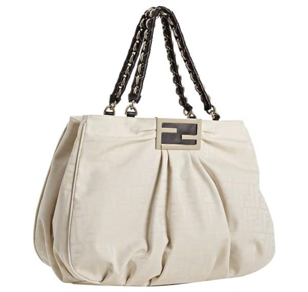 Fendi New Forever Chain Bag in Ivory