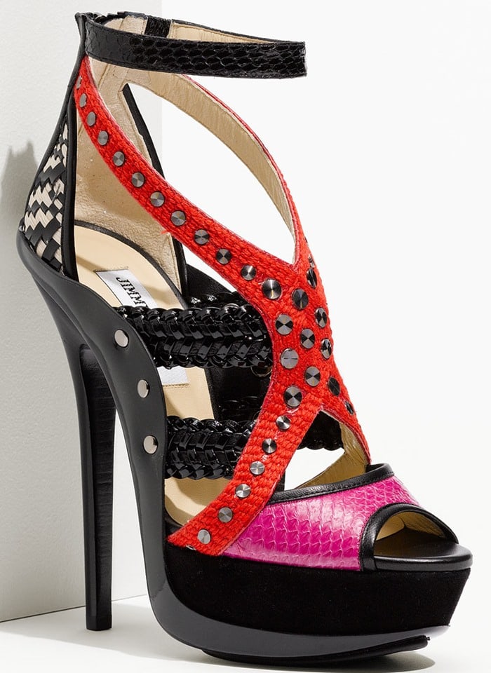 Jimmy Choo Mixed Media Platform Sandals