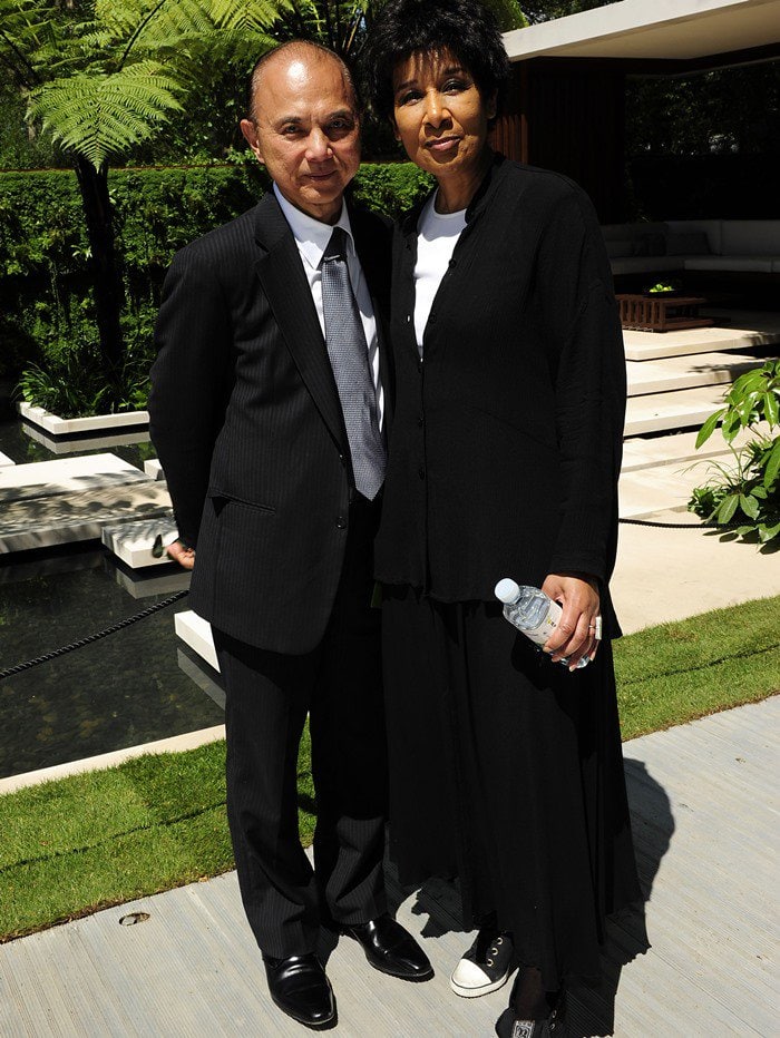 Jimmy Choo and Moira Stewart at the 2011 Chelsea Flower Show - VIP Day at the Royal Hospital in London