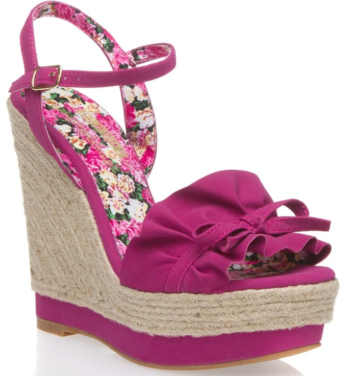 Kristin Cavallari's "Bardot" Fuchsia Espadrille Wedges