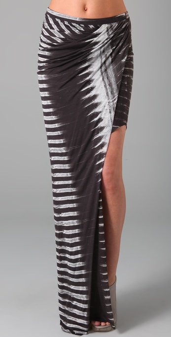 Helmut Lang Frequency Print Asymmetrical Skirt