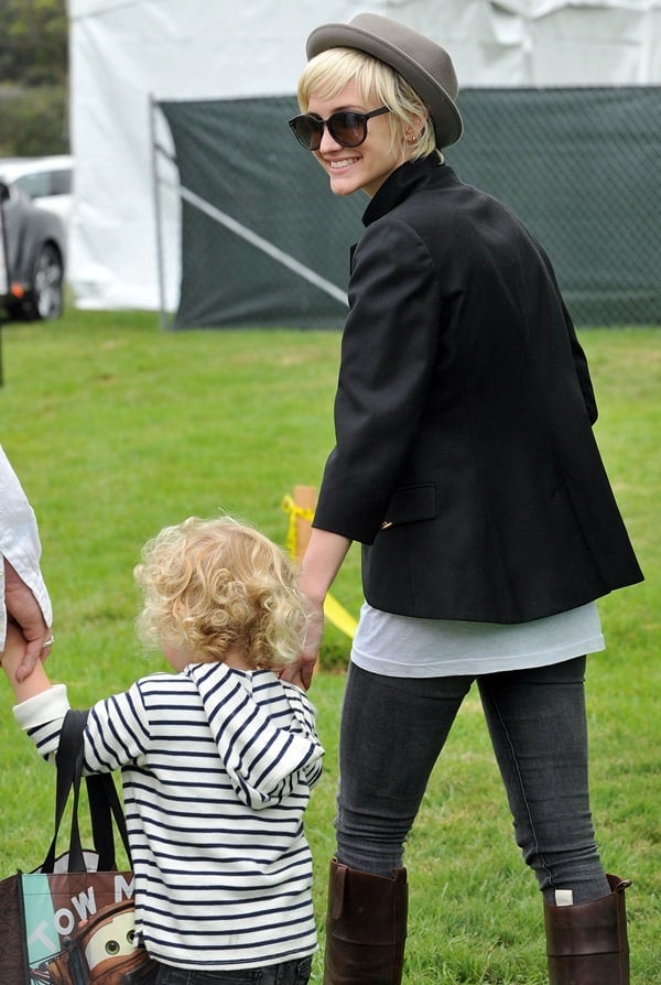 Ashlee Simpson with her son Bronx Wentz at the Elizabeth Glaser Pediatric AIDS Foundation's "A Time for Heroes Event"
