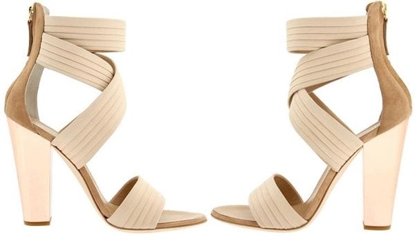 Giuseppe Zanotti Mirrored-Heel Pleated Sandals