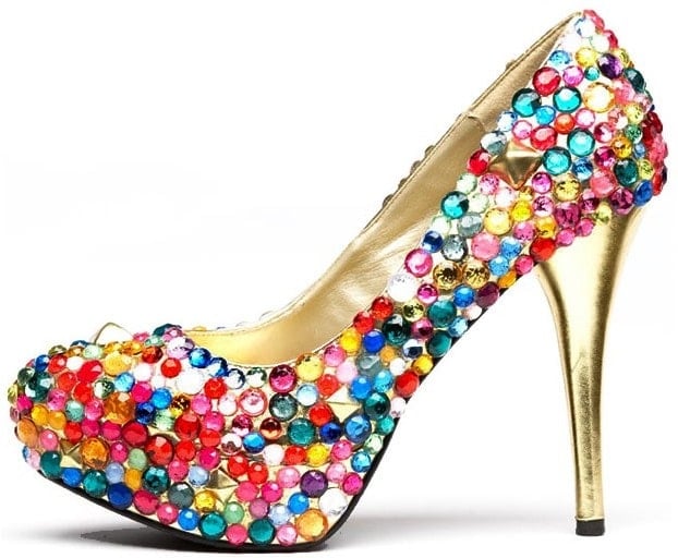 Haus of Price Gem and Stud Platform Pumps